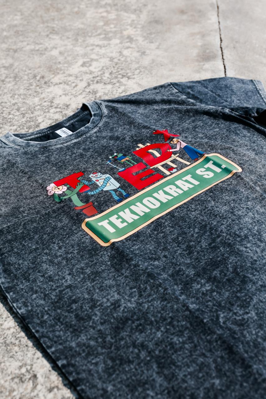Acid Wash Grey T-Shirt